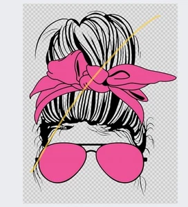 Bandana hippie rosa estampado de sublimación listo para presionar transferencia de calor - Imagen 1 de 1