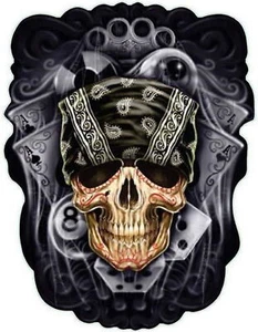 Sticker skull headscarf cube 17 x 13 cm sticker bandana skull decal - Picture 1 of 1