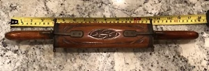 Knife & Fork Carving Set Brass & Wood Scabbard Stainless Steel India Antique - Picture 1 of 10