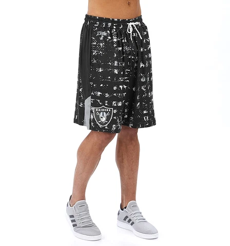 Zubaz NFL Men's Oakland Raiders Color Grid Shorts Cover