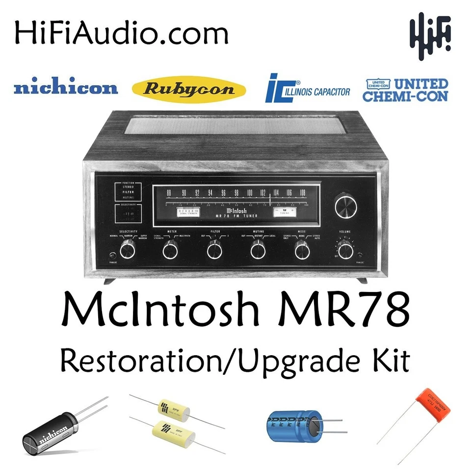 McIntosh MR78 Sintonizador Restauración Recapitulación Reparación Actualización Reconstrucción Kit Condensador Foto 1 de 4