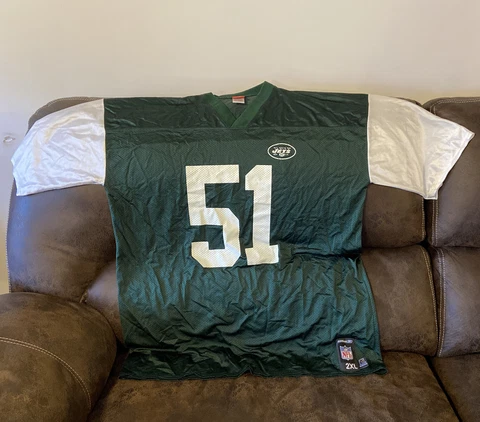 JONATHAN VILMA NEW YORK JETS REEBOK AUTHENTIC NFL JERSEY Men’s SZ 2xl Cover