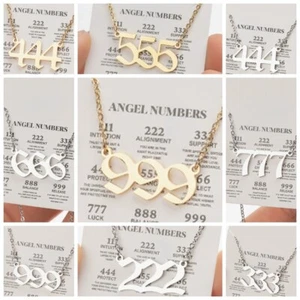 Necklace with 999 Angel Number Pendant Vintage Style Unisex with Clasp - Picture 1 of 25