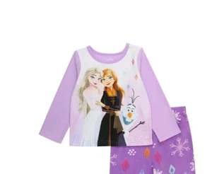 Disney Frozen Elsa Anna Olaf Print Pajama Top Girls 10 Multi Crew Neck Pullover - Picture 1 of 16