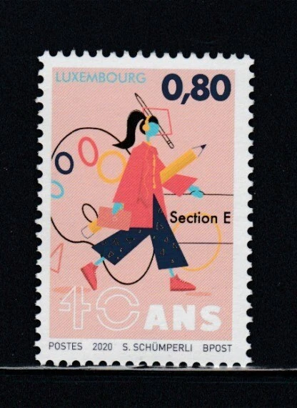 Sello MNH Sección E (Artes en Educación) LUXEMBURGO Foto 1 de 1