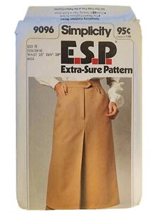 Falda Vintage Patrón Costura Misses Tallas 10-14 Cremallera Simplicity 9096 ESP 1979 - Imagen 1 de 2
