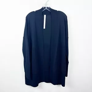 Lululemon Sit In Lotus Wrap II schwarze Strickjacke Pullover Größe 6 - Bild 1 von 8