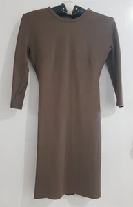 SCANLAN THEODORE Cropped Sleeve Dual Back Zipp Minimalist Design Dress 6*unworn* - Picture 1 of 6