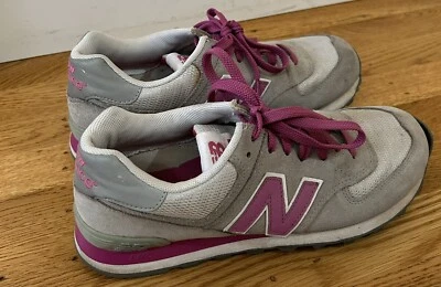 Women’s New Balance 574 Gray/ Purple Size 10 Running Walking - Image 1 of 4