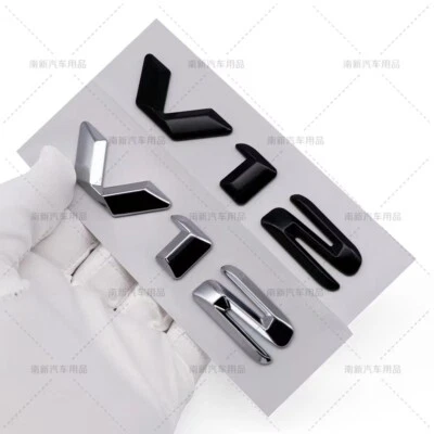 Pegatina insignia emblema lateral maletero cromo 3D V12 para Mercedes-Benz Maybach S600 Foto 1 de 4