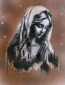 TS-002 Maria Stencil Tattoo Airbrush Walltattoo Vintage Multilayer Template - Picture 1 of 3