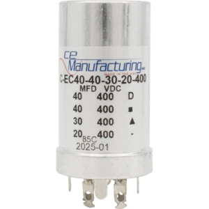 Capacitor, CE Mfg., 400V, 40/40/30/20µF, Electrolytic - Picture 1 of 1