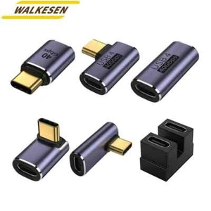 Adattatore USB C USB C a Type-C femmina a maschio adattatore a forma di U angolo retto 40 Gbps - Foto 1 di 26