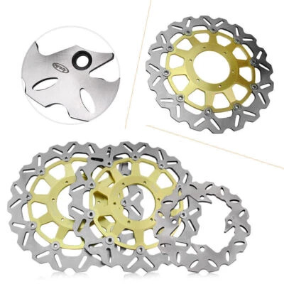 Front & Rear Brake Disc Rotors Kit Fit for Honda CBR 929RR 00-01 & CBR954RR Gold Foto 1 de 4
