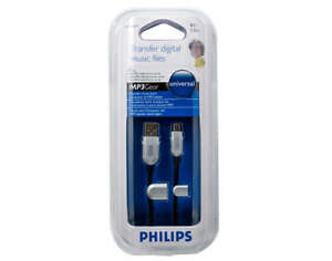 USB MP3 Philips Cable to transfer digital music files to computer.