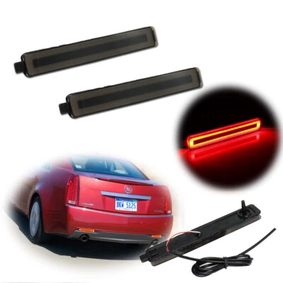 Luces de freno traseras reflector parachoques trasero LED rojo lente ahumada para 02-07 SATURN VUE Foto 1 de 4