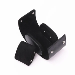 Estuche de almacenamiento con rollo de reloj de lujo a prueba de polvo caja de viaje organizador de bandeja de reloj individual - Imagen 1 de 13