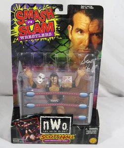 WCW NWO Scott Hall Smash 'N Slam Action Figure ToyBiz 1999 - Picture 1 of 6