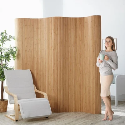 Raumteiler Trennwand Paravent Bambus Braun Sichtschutz Raumtrenner Homestyle4u - Bild 1 von 4