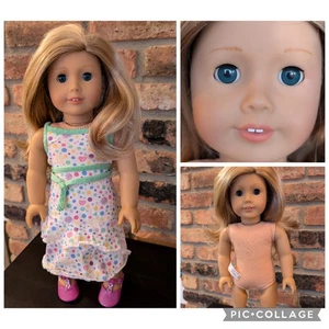 American Girl Truly Me Doll 18" Just Like You #27 Vestido Primavera Lunares + Zapatos - Imagen 1 de 11