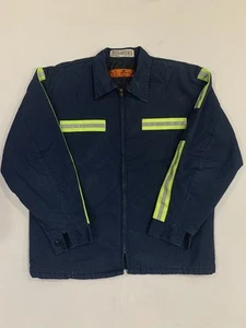 Red Kap Hi Vis Work Jacket Large Reflective Industrial Uniform #B05 - Picture 1 of 5