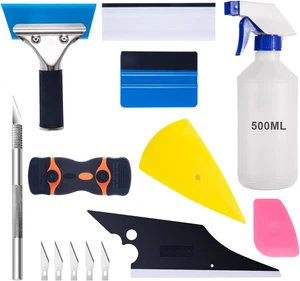 Car Window Tint Tool Kit 9pc Squeegee Scraper Film Installation Set Auto - Picture 1 of 7