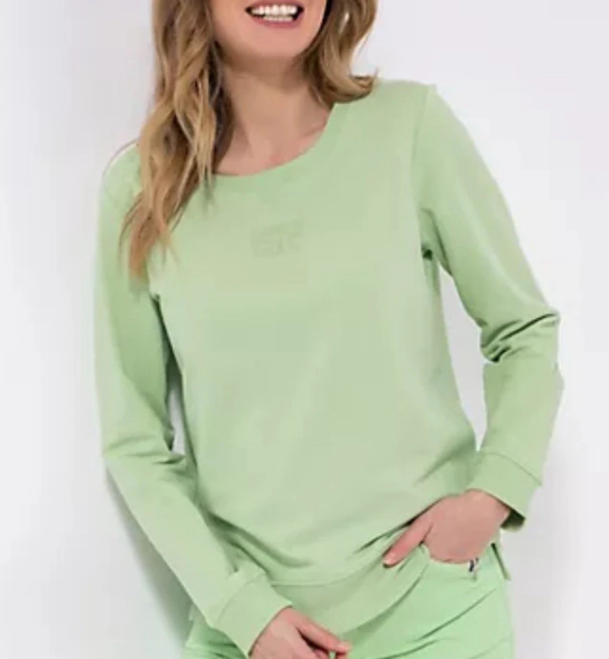 STRANDFEIN Sweatshirt mit Kapuze seitliche Schlitze leger weit.    Gr.42.  f - Bild 1 von 1