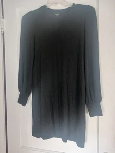 Vestido Suéter Negro Manga Larga Lucky Brand Talla L - Imagen 1 de 4