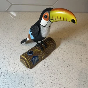 Pan Asian Creations Talk Back animierter Tukan interaktives sich wiederholendes Spielzeug funktioniert - Bild 1 von 6