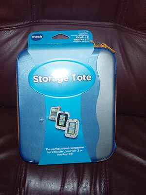 Vtech STORAGE TOTE FOR V.READER,INNOTAB2 OR 2S BLUE/GRAY/ORANGE BRAND NEW - Image 1 of 2