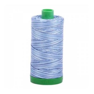 A1140-4655 Mako Cotton Embroidery Thread 40wt 1094yds Variegated Blue - Image 1 of 2