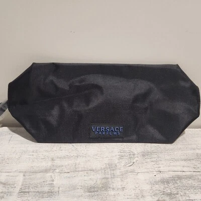 VERSACE Perfume Unisex Negro Maquillaje Cosmético Estuche Bolsa Artículos de Aseo NUEVO Foto 1 de 4