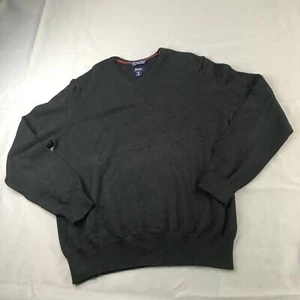 G.H Bass & Co Sweater Mens Small Black Casual Long Sleeve V-Neck Pullover  - Picture 1 of 8