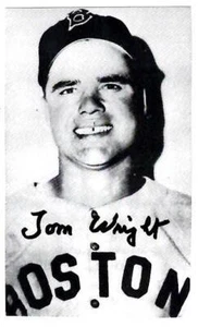 TOM WRIGHT Red Sox ~ Autographed Photograph, Deceased ~ FREE SHIPPING - Picture 1 of 1
