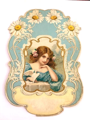 Preciosa muestra de impresora troquelada vintage para publicidad, tal vez usada como San Valentín* Foto 1 de 3