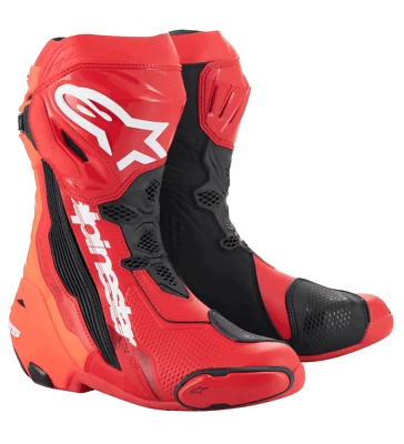 Alpinestars Supertech R Boots - Bright Red/Red Fluo - US 9.5/EU 44 - Image 1 of 4