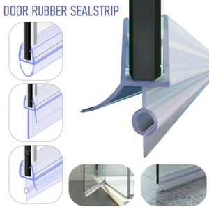 Rubber Plastic Bath Shower Screen Door Seal Strip for Thickness 4-6mm Gap 7-30mm - Picture 1 of 19