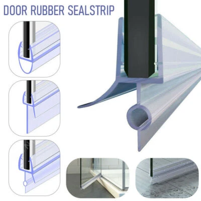 Rubber Plastic Bath Shower Screen Door Seal Strip for Thickness 4-6mm Gap 7-30mm