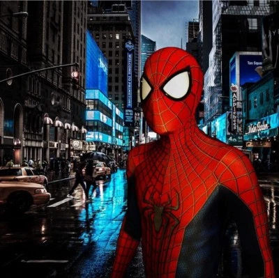 Amazing Spider-man TASM2 Cosplay Costume Spiderman Zentai Suit Fan Halloween Cos - Image 1 of 4