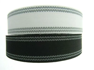 Petersham Straight Washable - Whole Roll - Black or White 25mm or 38mm - Picture 1 of 10