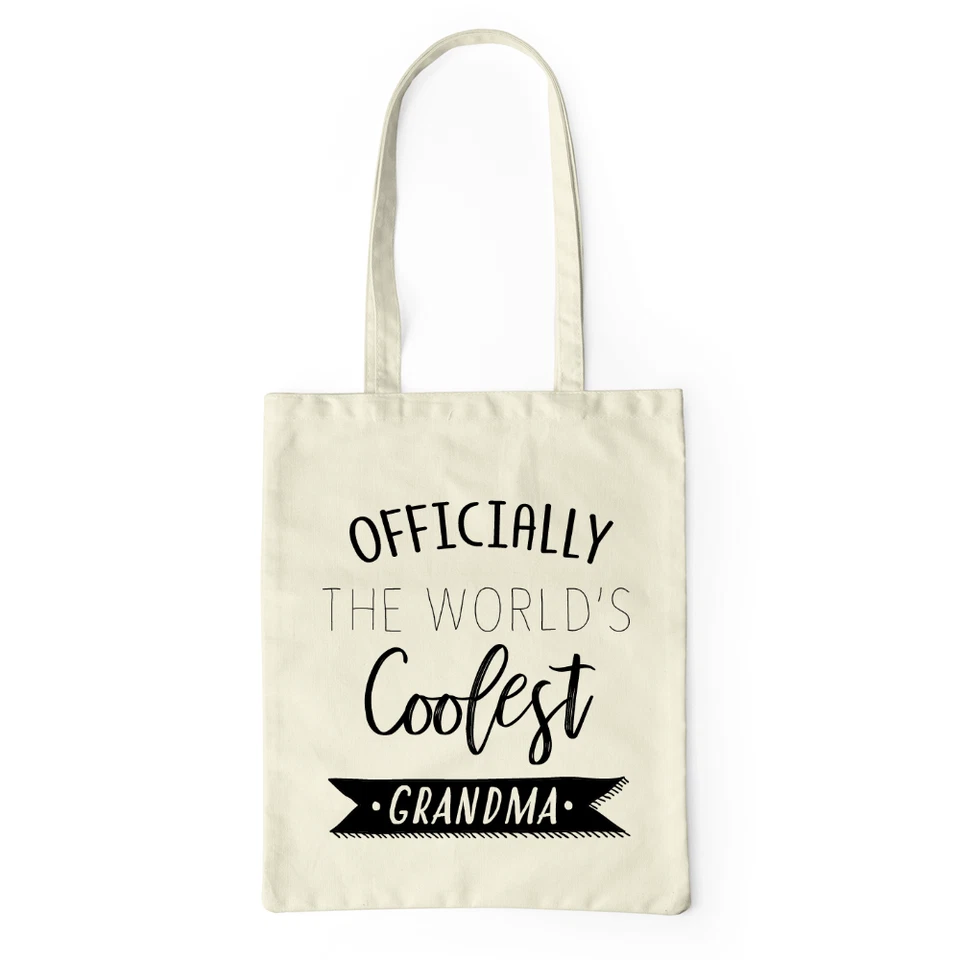 SHIRTIFIED Coolest Grandma Tote Bag Funny Joke Gift For Granny Ideal For Shopping Beach