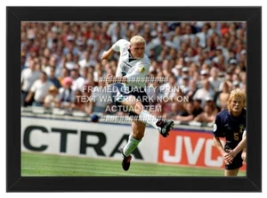IMPRESIÓN FOTOGRÁFICA ENMARCADA EURO 1996 PAUL GAZZA GASCOIGNE VS ESCOCIA CALIDAD INGLATERRA - Imagen 1 de 10