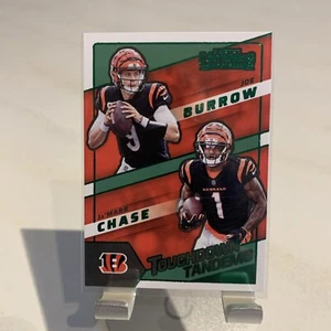 2022 Panini Contenders Touchdown Tandem Green Joe Burrow/Ja’Marr Chase TDT-CIN - Bild 1 von 6