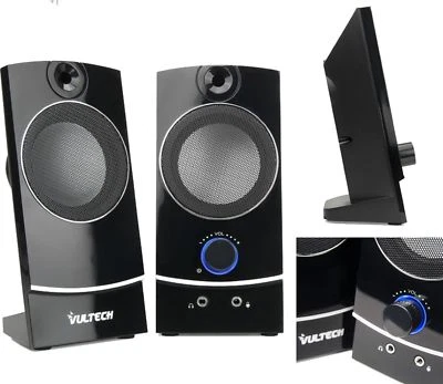 CASSE AUDIO PC COMPUTER USB NOTEBOOK ALTOPARLANTI STEREO IPOD MP3 MP4 DESKTOP - Immagine 1 di 4