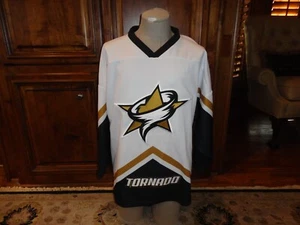 Vintage White OT Sports Texas Tornado Sewn NAHL Hockey Practice jersey Adult L - Picture 1 of 12
