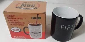 "Fifty The Ultimate F Word" Heat Sensitive Color Changing Coffee Mug - NEW - Picture 1 of 3