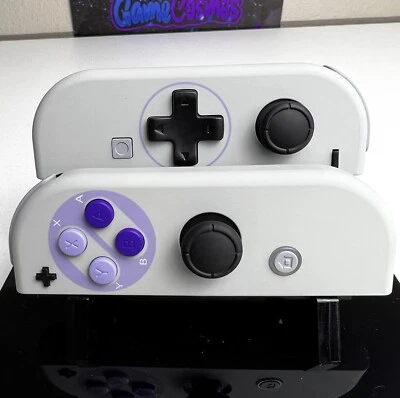 Super Nintendo SNES - Soft Touch - Custom Joycons for The Nintendo Switch - Image 1 of 4