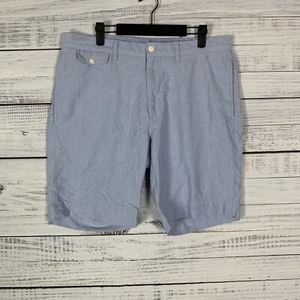 Polo Ralph Lauren Shorts Mens 35 x 9 Solid Blue Flat Front Chino Cotton Casual - Picture 1 of 9