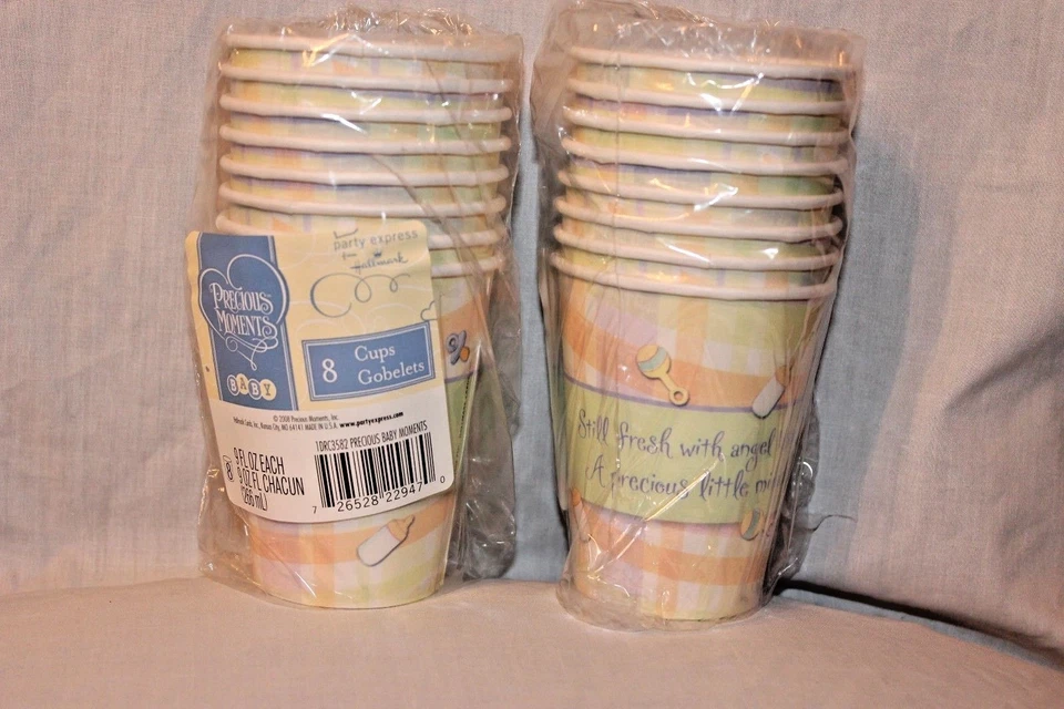 NUEVOS MOMENTOS PRECIOSOS BEBÉ 8- TAZAS SUMINISTROS FIESTA  Foto 1 de 1