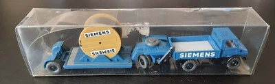 Wiking Mercedes Benz Unimog U 1700 Siemens Werbemodell H0 1:87 1/87 Tieflader - Bild 1 von 4